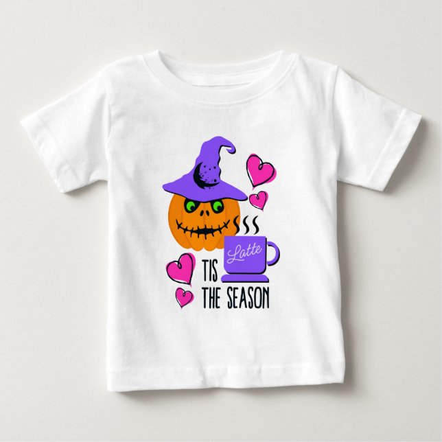 T-shirt bébé Citrouille en épices pour Halloween – (Devant)