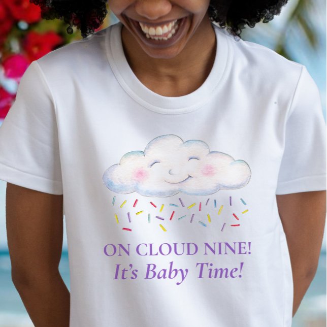 T-shirt Bébé Cloud Nine shower aquarelle future maman (Créateur téléchargé)