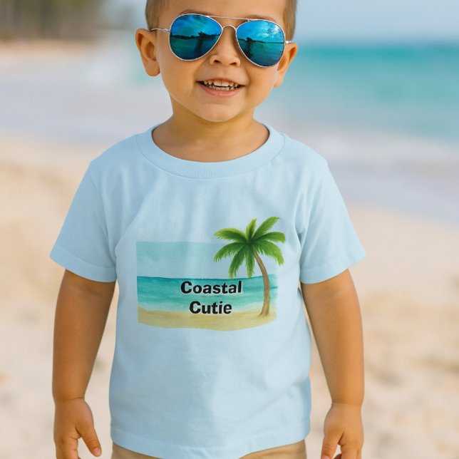 T-shirt bébé Coastal Cutie Beach (Créateur téléchargé)