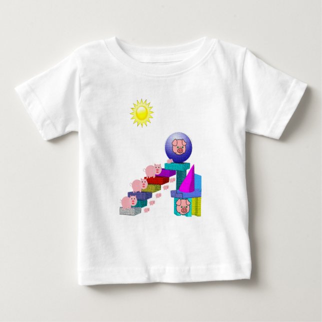 T-shirt bébé cochon (Devant)