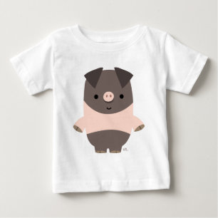T-shirt Bébé cochon cartonné mignon et robuste