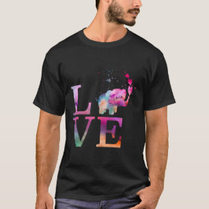 T-shirt Bébé coloré Eléphant Appréciation Jour Amour Coeur