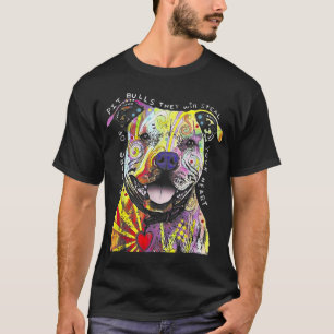 T-shirt Bébé coloré Pitbull Terrier Amoureux Papa Maman