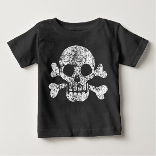 T-shirt bébé crâne et os croisés