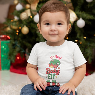 T-shirt bébé customisé Elf pour Noël