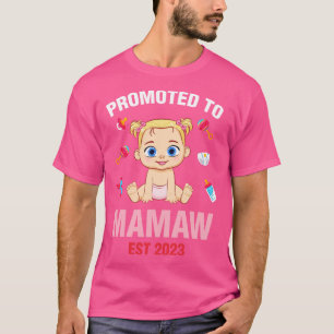T-shirt Bébé Cute Promu À Mamaw Est 2023 Anniversaire