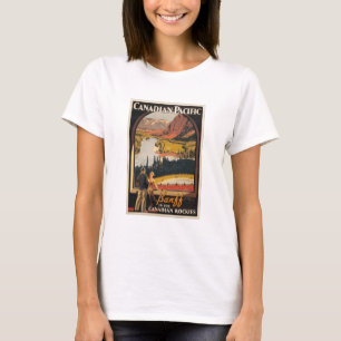 T-shirt Bébé d'affiche de voyage des Rocheuses de Canadi