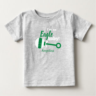 T-shirt bébé d'aigle rouge à plaid vert