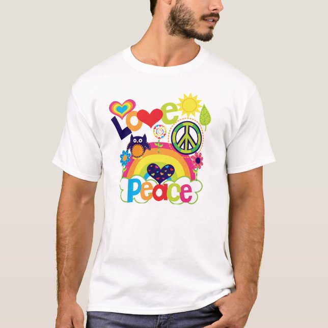 T-shirt Bébé d'amour et de paix (Devant)