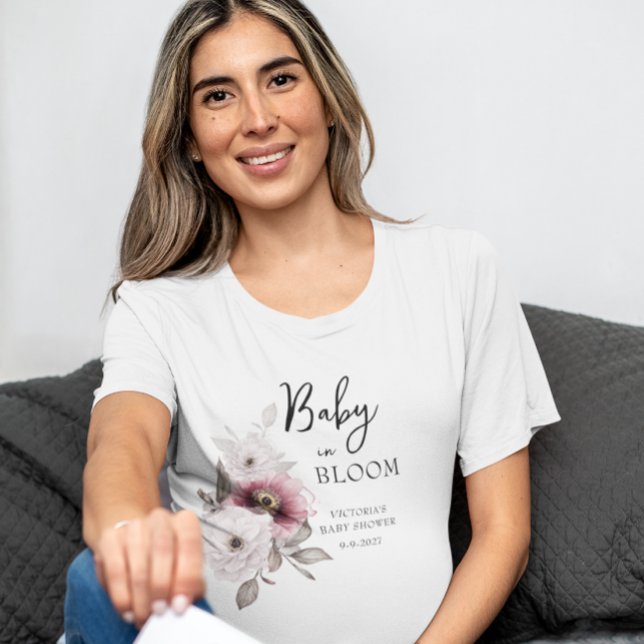 T-shirt Bébé dans le Baby shower en fleur (Créateur téléchargé)