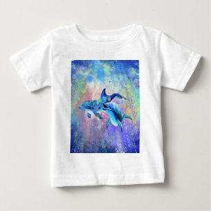 T-shirt bébé dauphin en couple