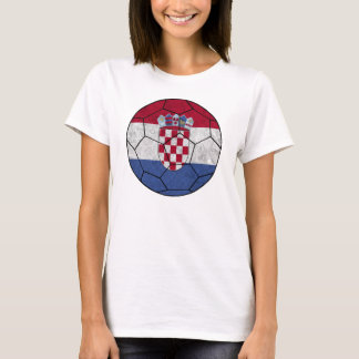 T-shirt Bébé de dames de ballon de football de la Croatie
