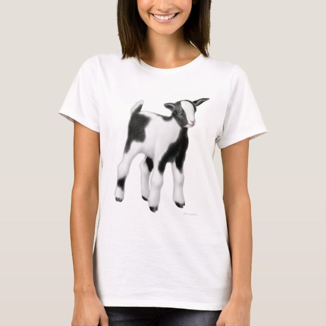 T-shirt Bébé de dames de chèvre de bébé - chemise de (Devant)