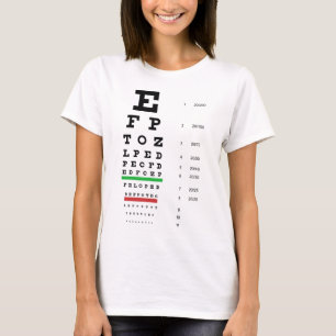 T-shirt Bébé de dames de diagramme d'oeil de Snellen -