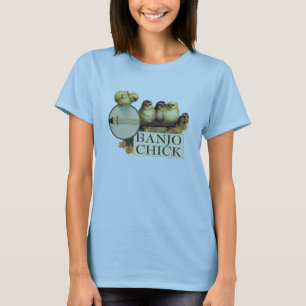 T-shirt Bébé de dames de poussin de banjo - poupée