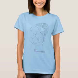 T-shirt Bébé de dames de RONRONNEMENT de Bouddha - pièce