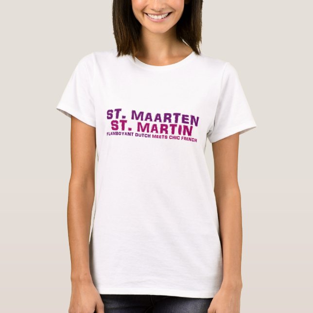 T-shirt Bébé de dames de St Maarten St Martin - chemise de (Devant)