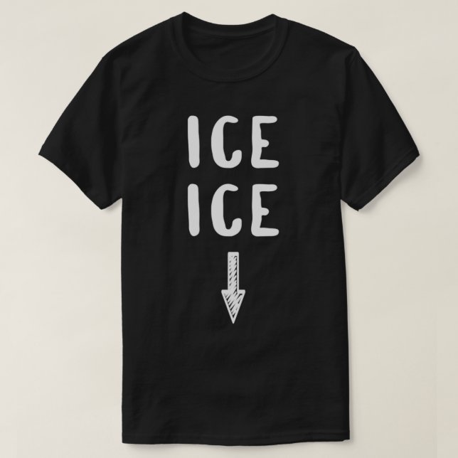 T-shirt Bébé de glace Grossesse amusante Faire-part (Design devant)