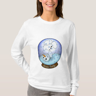 T-shirt Bébé de globe de neige de bonhomme de neige