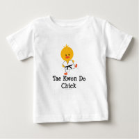 T-shirt bébé de poulet Taekwondo