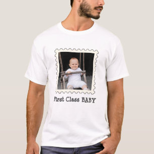 T-shirt BÉBÉ DE PREMIÈRE CLASSE Meilleur bébé photo carré