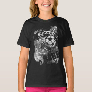 T-shirt Bébé de soccer, soccer noir