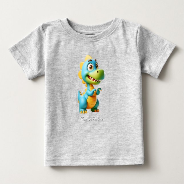 T-shirt bébé Dinosaur mignon (Devant)