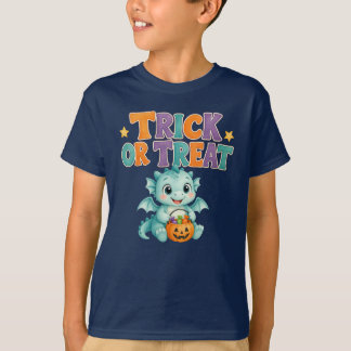 T-shirt Bébé dragon arc-en-ciel pour Halloween pour enfant