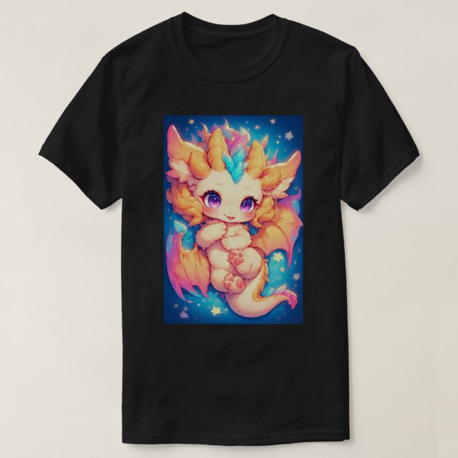 T-shirt Bébé Dragon Rave Anime Art 01 (Design devant)