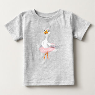 T-shirt bébé drôle avec Ballerina Duck