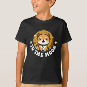 T-shirt Bébé Drôle Pièce De Chien À La Lune