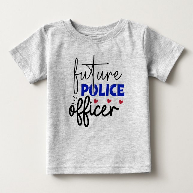 T-shirt bébé du futur policier (Devant)