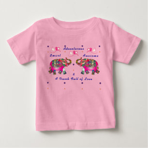 T-shirt Bébé Éléphant Artistique Mignon pour Tout-