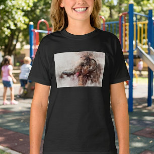 T-shirt Bébé éléphant d'Asie mignon et joueur en aquarelle