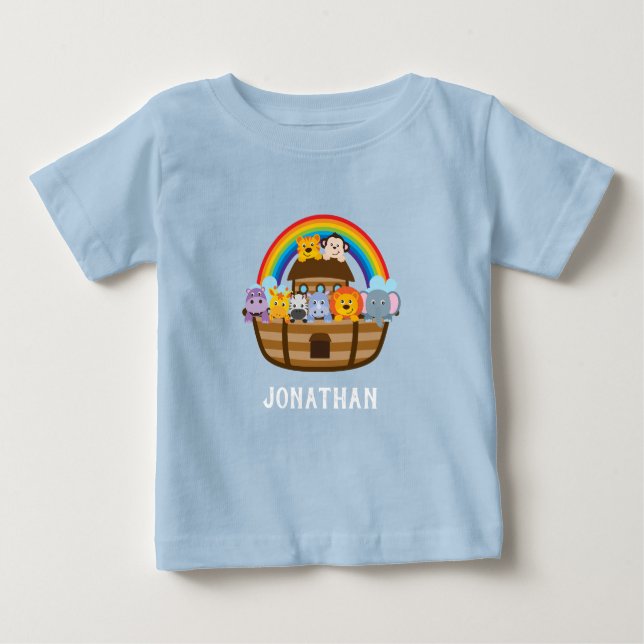 T-shirt bébé en arche de mignonne Noah (Devant)