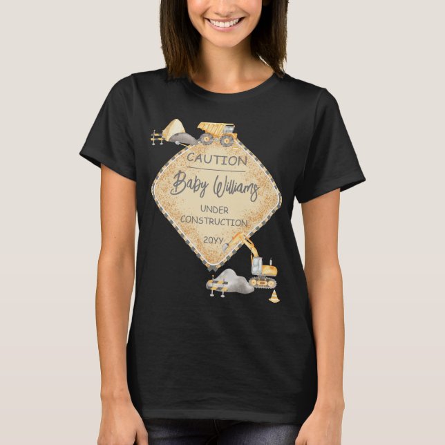 T-shirt Bébé en construction Camion Camion Baby shower (Devant)
