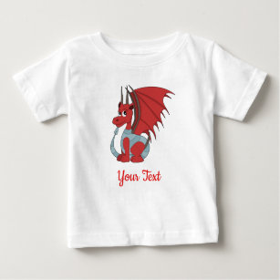 T-shirt bébé en dragon rouge