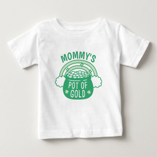 T-shirt bébé en pot de maman d'or (Devant)