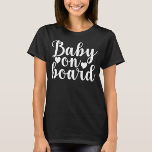 T-shirt Bébé Enceint À Bord Faire-part Grossesse Nouveau