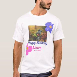 T-shirt Bébé enfants 1er anniversaire ajouter le nom date