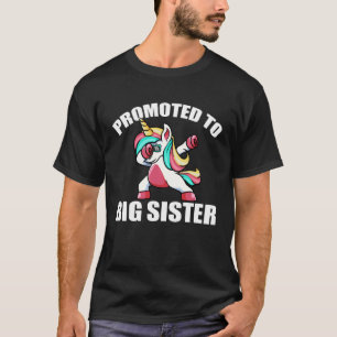 T-shirt Bébé Faire-part Dab Unicorn Promu À Big Sis