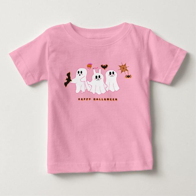 T-Shirt Bébé | Fantômes Drôles Posant Pour Une Pho (Devant)