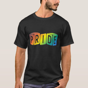 T-Shirt bébé Fierté motif cubes Arc-en-ciel