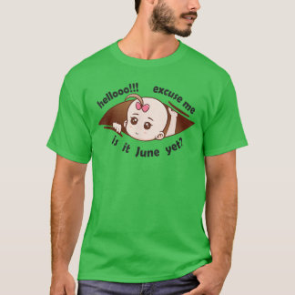 T-shirt Bébé fille à naître en juin Annonce de grossesse M