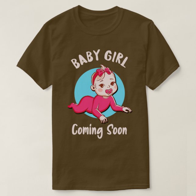 T-shirt Bébé Fille Vient Faire-part de grossesse Parents (Design devant)