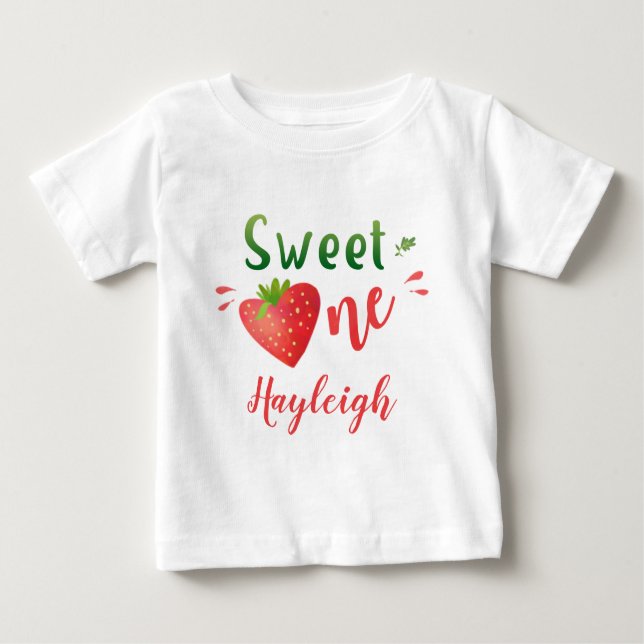 T-shirt bébé fraise Berry doux une fille chemise (Devant)