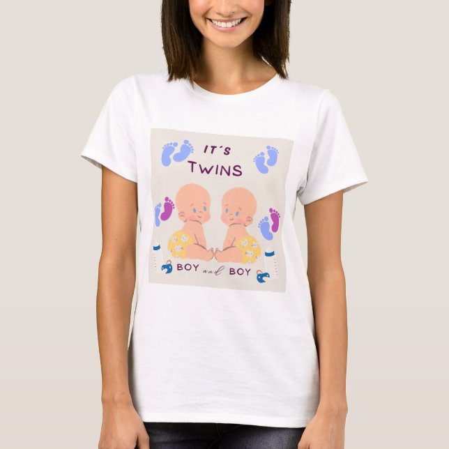 T-shirt Bébé frères jumeaux (Devant)