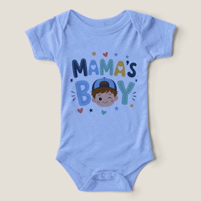 T-shirt bébé garçon mignon de maman - G (Design Recto)