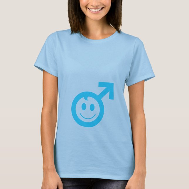 T-shirt Bébé garçon souriant visage masculin symbole (Devant)