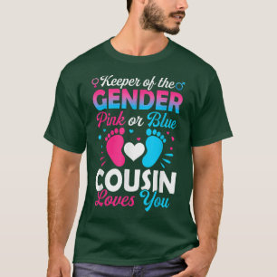 T-shirt Bébé Genre Révéler Douche Rose Ou Bleu Cousin Amou